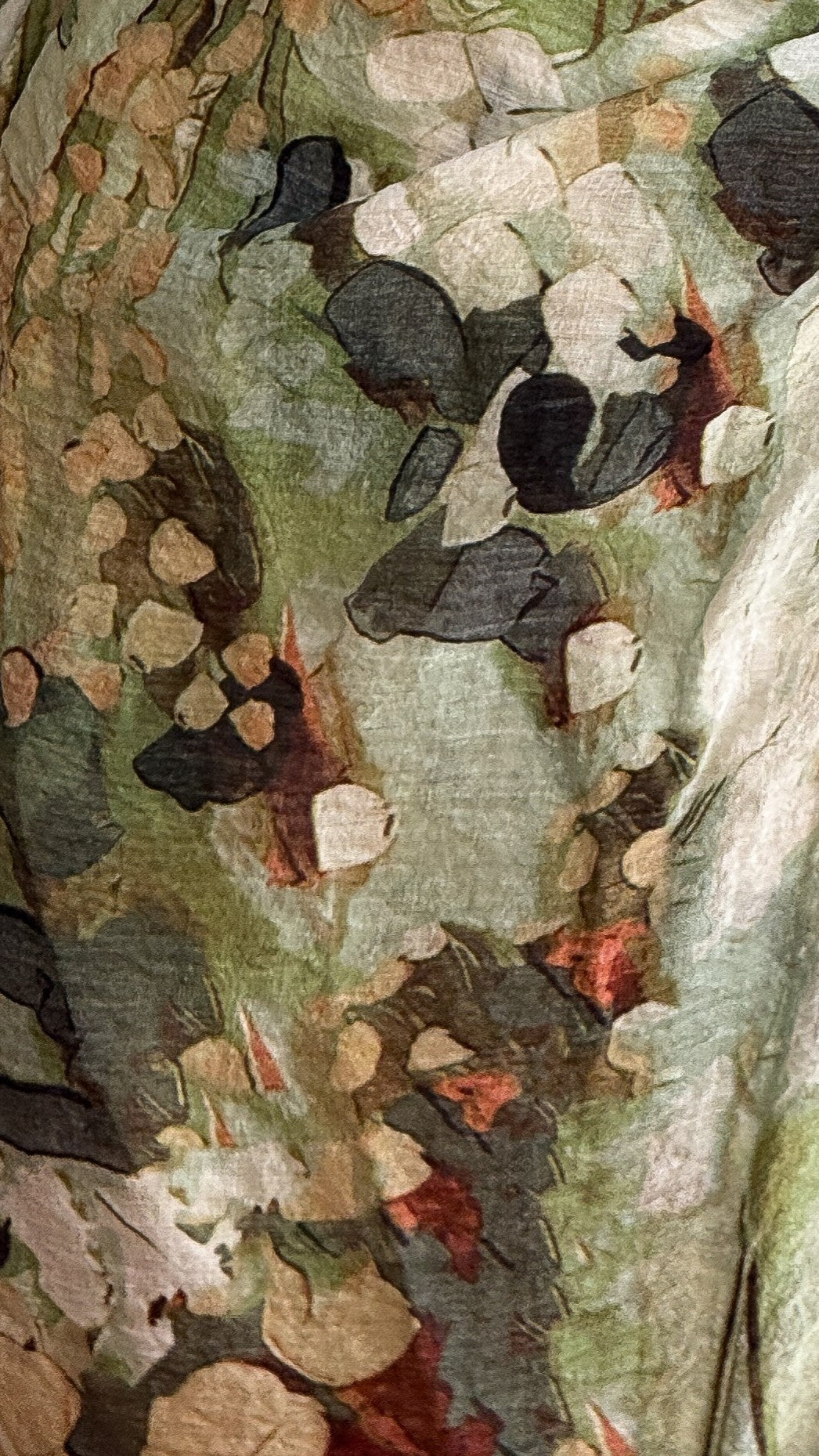 Jemma Long Sleeve Mini Dress - Green Abstract