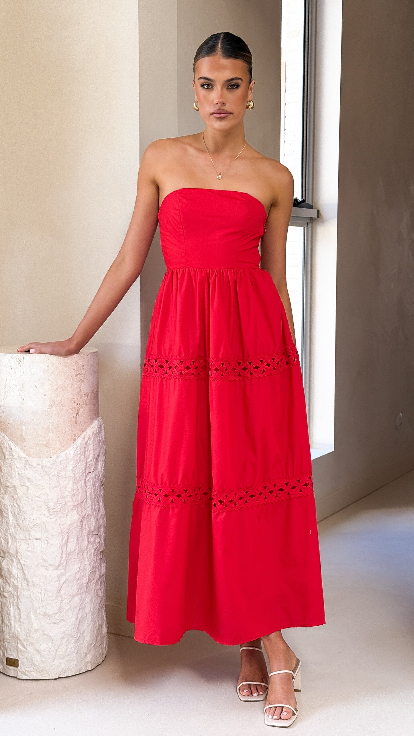 Silene Maxi Dress - Red