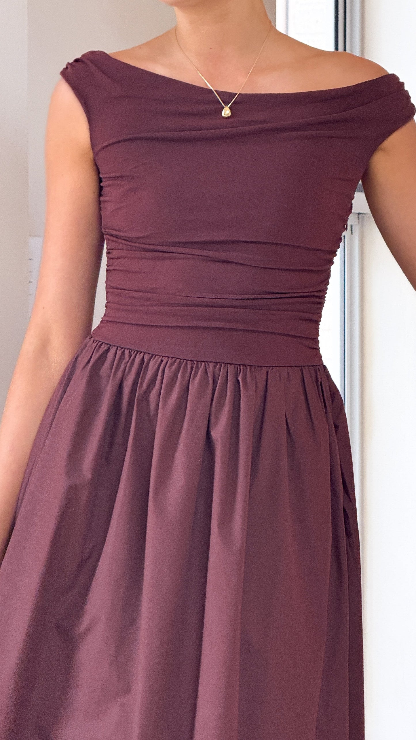 Immy Midi Dress - Brown