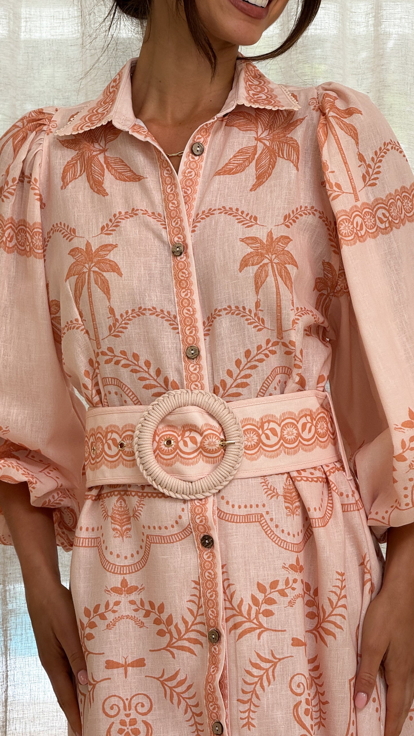 Xander Long Sleeve Maxi Dress - Natural